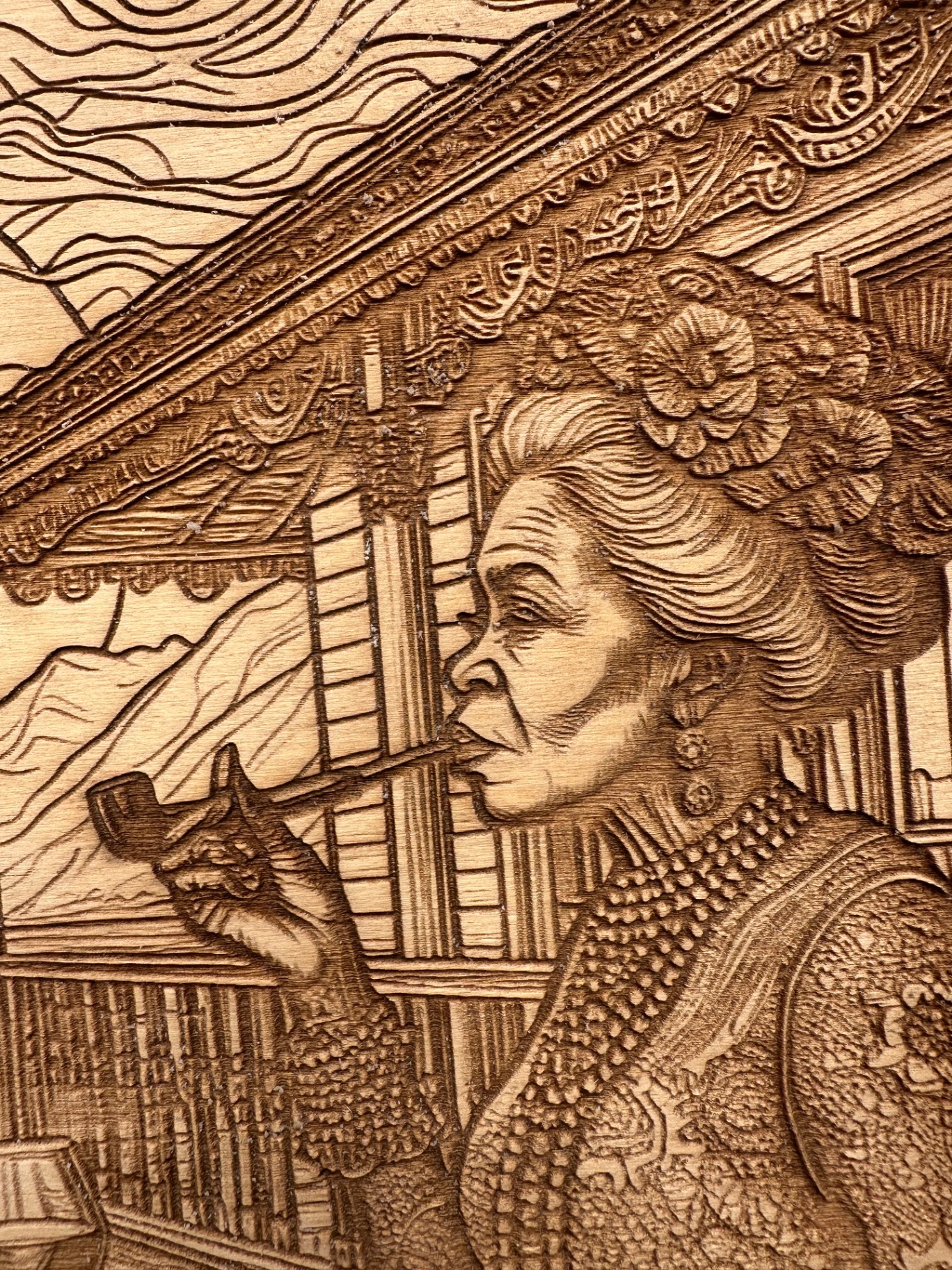 A Lady and Her Pipe